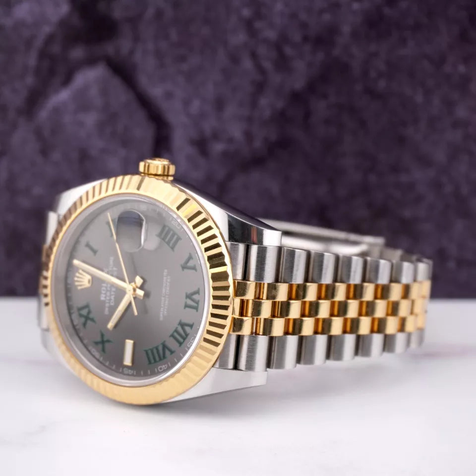 Rolex Datejust Yellow Gold & Steel Watch Fluted Jubilee - Master Copy