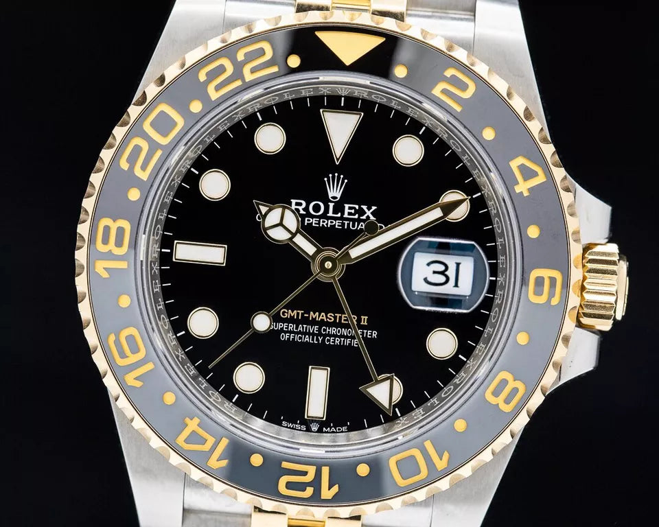 Rolex GMT Master Yellow Gold Jubilee Black Dial 2024 - Master Copy