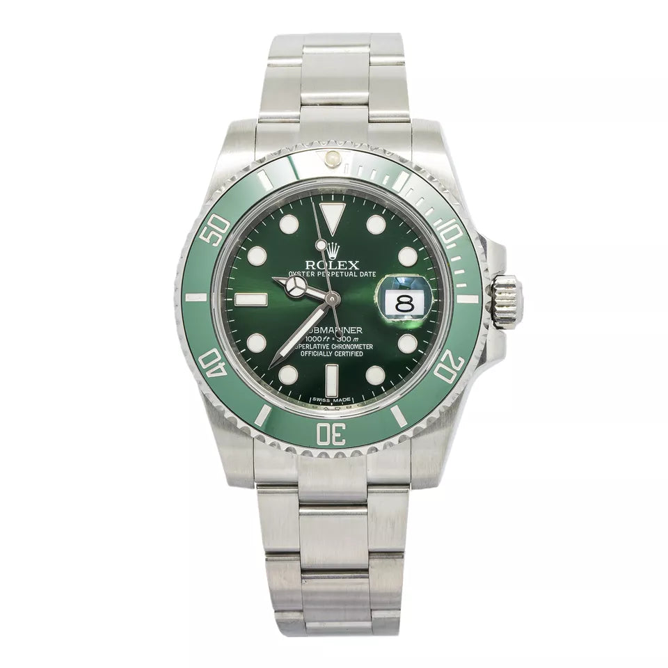 Rolex Submariner Oyster Green Hulk Stainless Watch - Master Copy