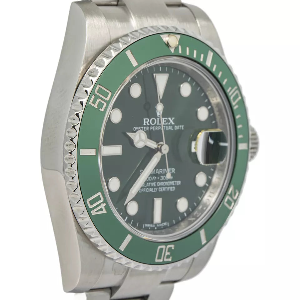 Rolex Submariner Oyster Green Hulk Stainless Watch - Master Copy