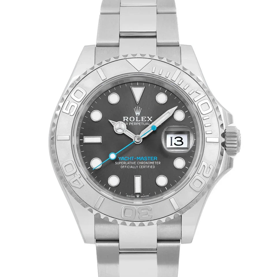 Rolex Yacht - Master Steel Platinum Rhodium Dial Automatic Watch - Master Copy