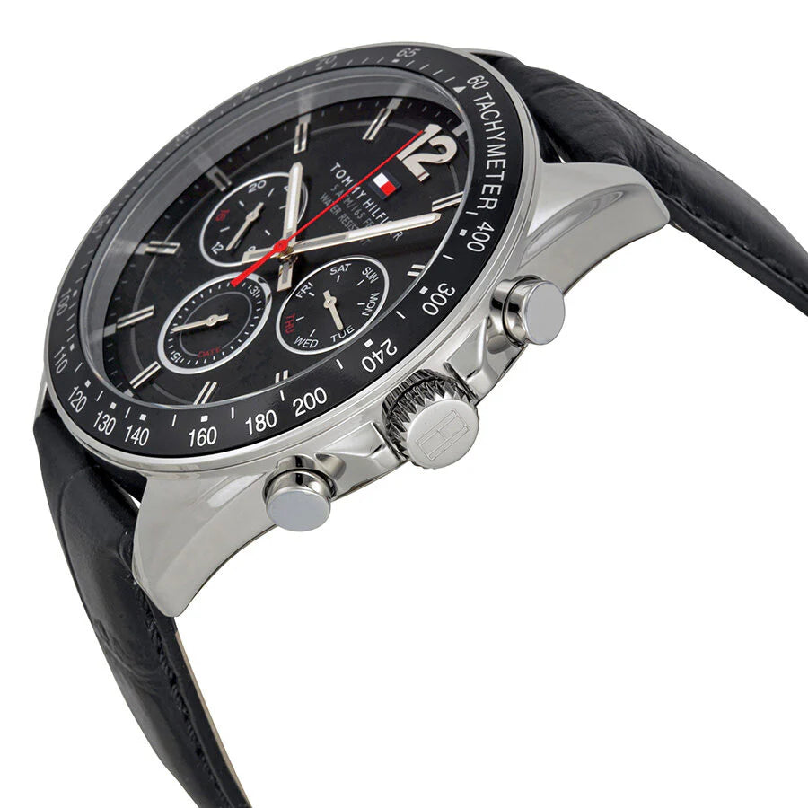TOMMY HILFIGER Men's Leather Analog Watch 1791117
