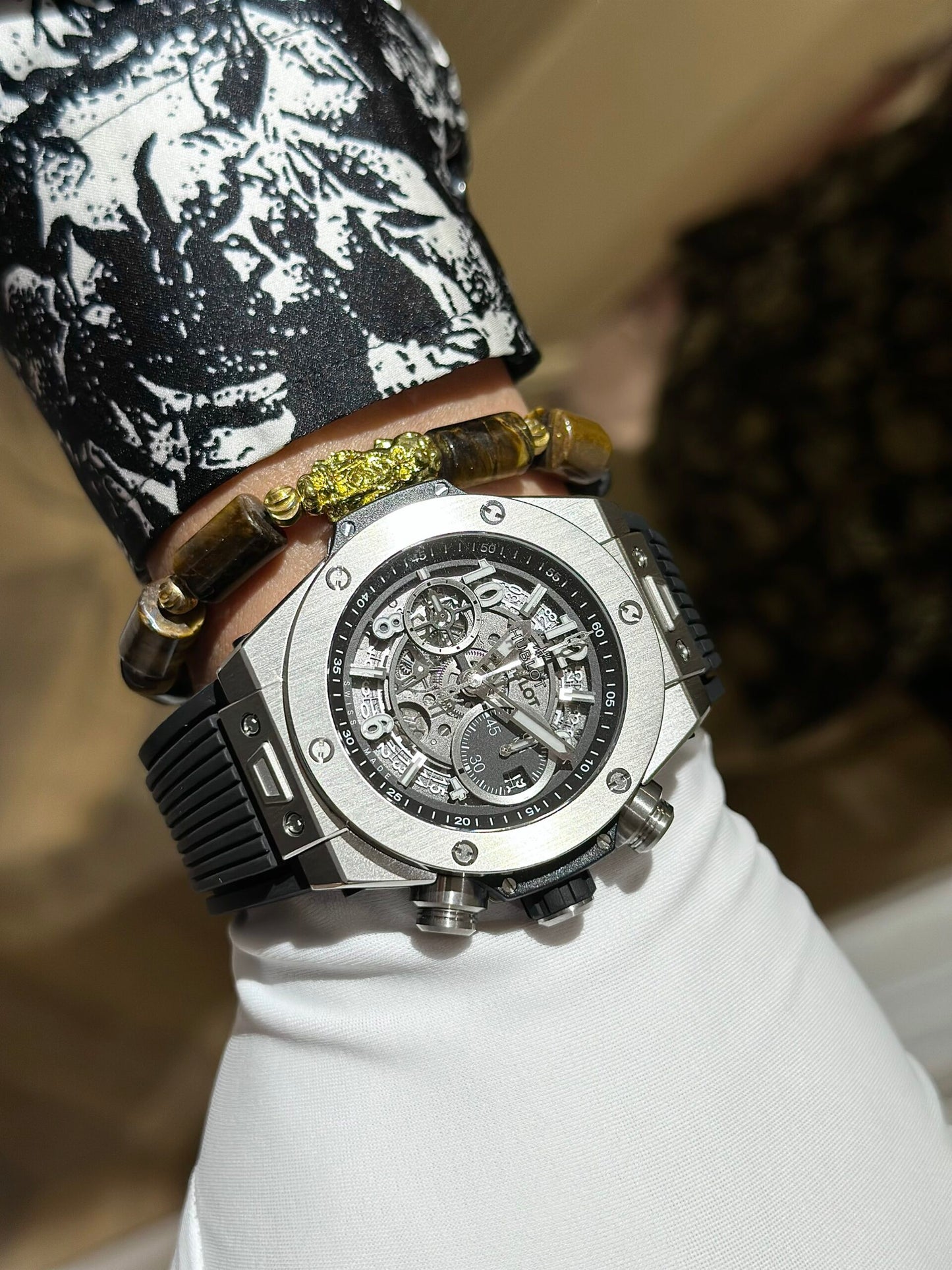 Hublot Watch Big Bang Black Rubber Strap 44mm - Master Copy