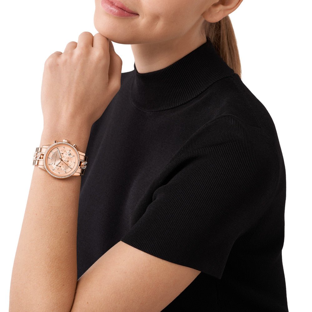 Michael Kors Watches Women' Ritz Quartz Watch with Rose Gold MK7223