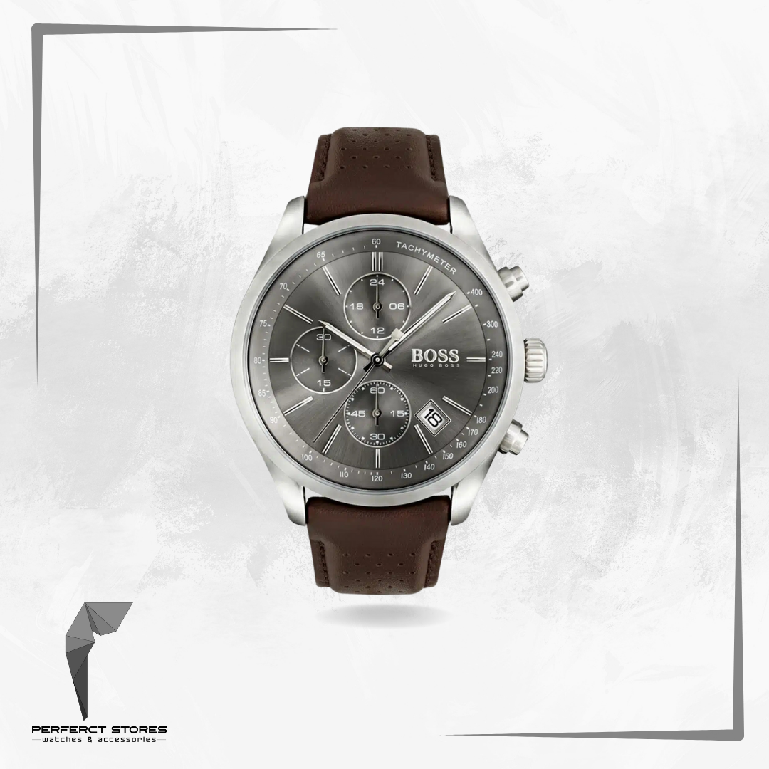 Men's Leather Chronograph Wrist Watch 1513476 - Original