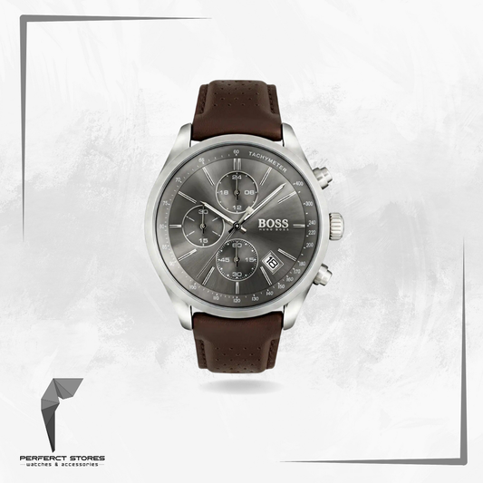 Men's Leather Chronograph Wrist Watch 1513476 - Original