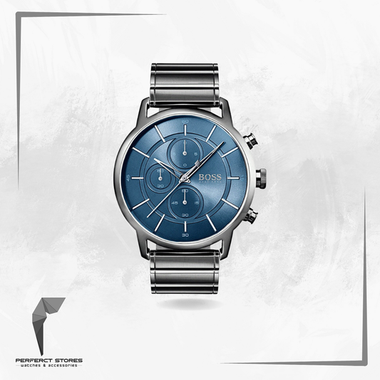 Hugo Boss Men's Blue Dial Metal Band Watch - 1513574