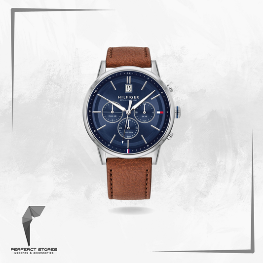 Men's Leather Strap Chronograph Wrist Watch 1791629 - original