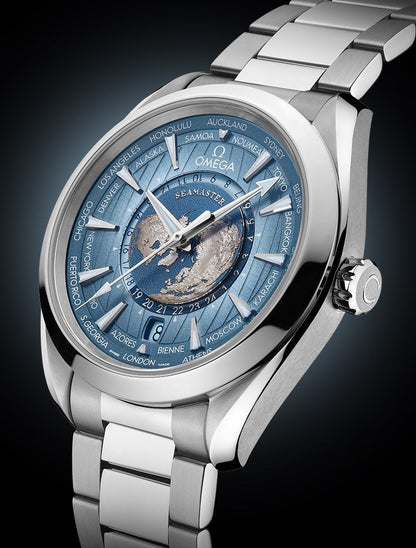 Omega Seamaster Worldtimer Steel Mens Watch - Master Copy