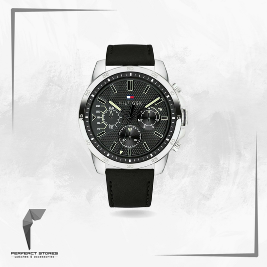 Men's Leather Chronograph Buckle Watch 1791563 - Original