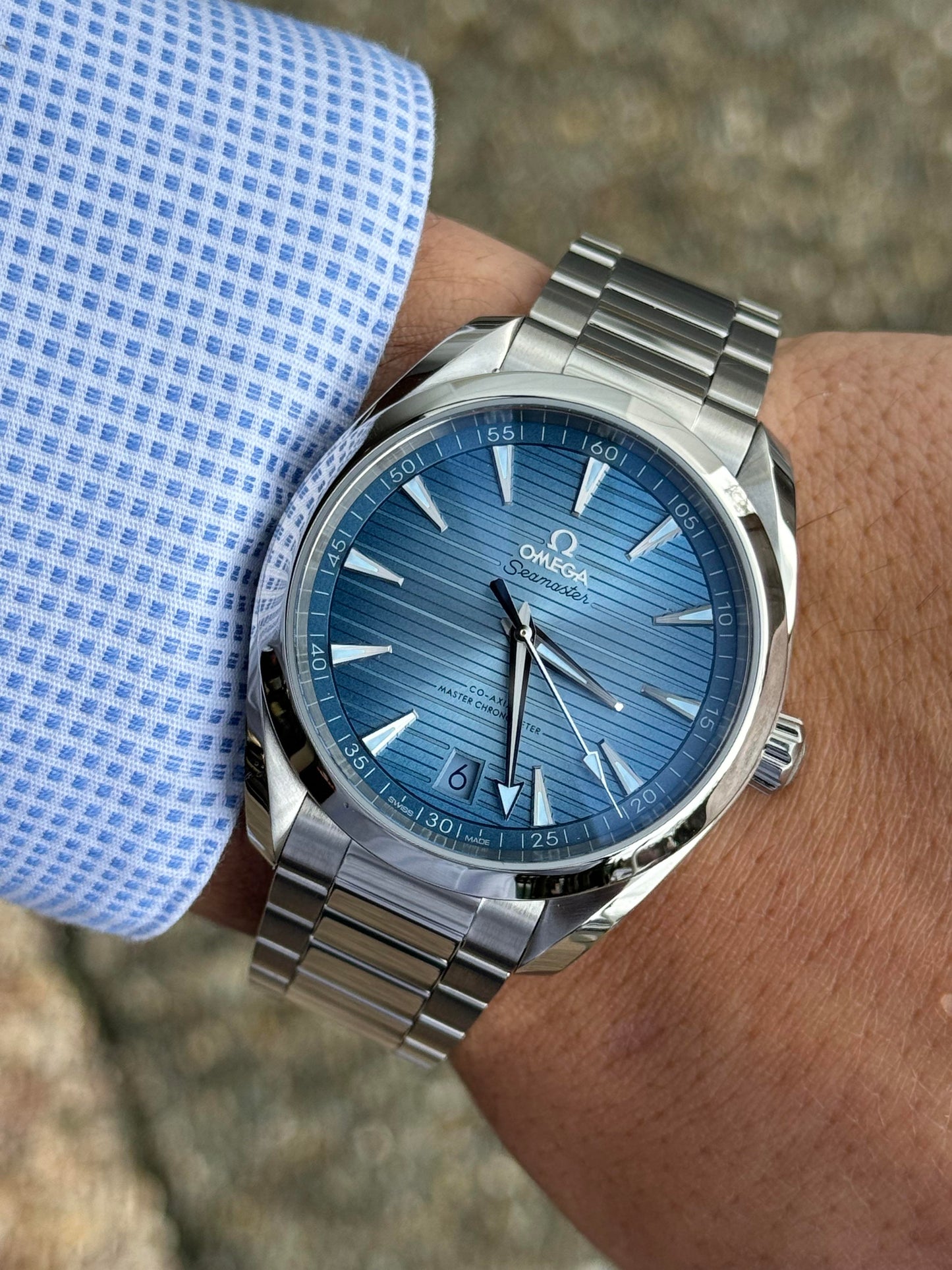 Omega Seamaster Aqua Terra 150M Co-Axial Master Chronometer Summer Blue - Master Copy