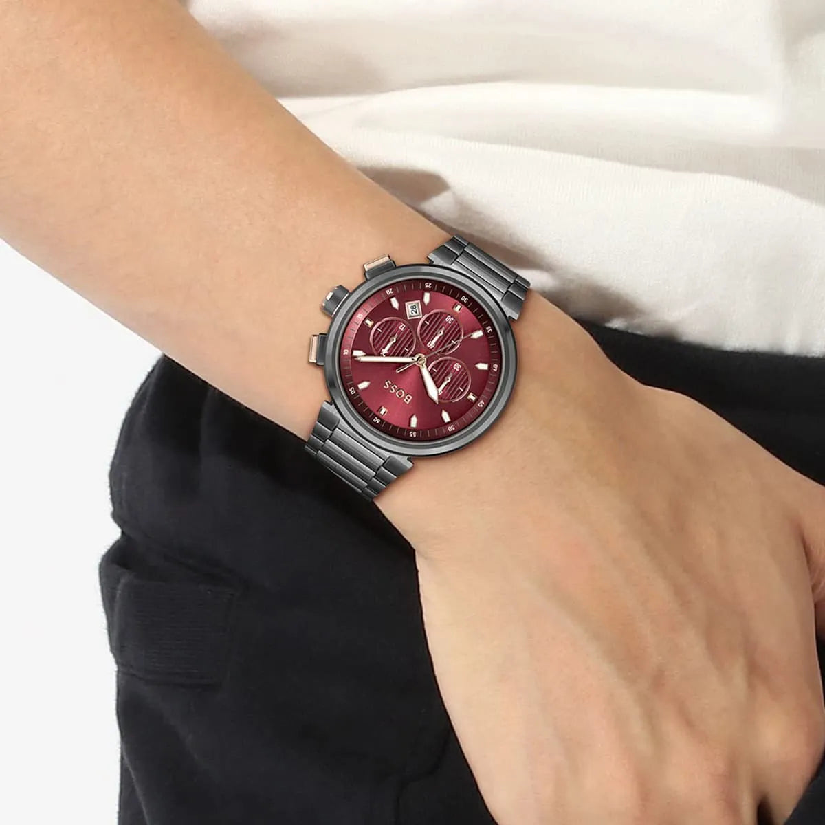 Original Hugo Boss Watch Burgandy 1514000