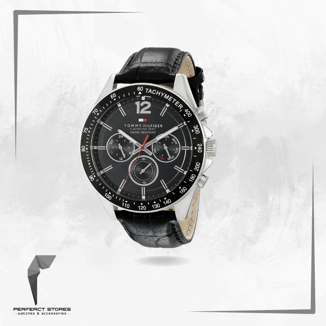 TOMMY HILFIGER Men's Leather Analog Watch 1791117