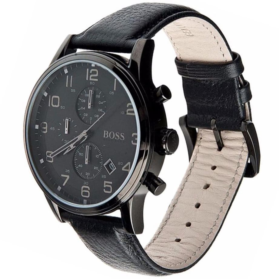 Hugo Boss 1512567 Black Leather Chronograph - Original