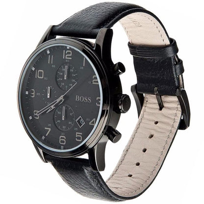 Hugo Boss 1512567 Black Leather Chronograph - Original