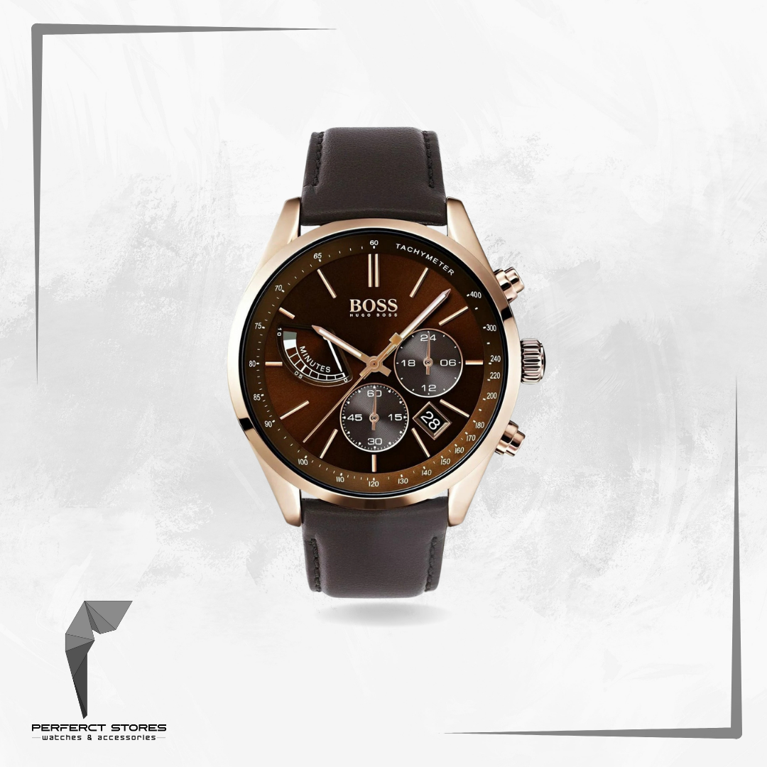 HUGO BOSS Men's Leather Analog Watch 1513605 - Original