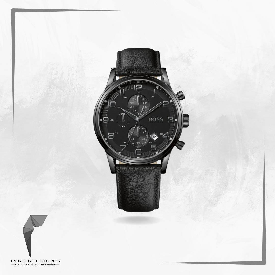 Hugo Boss 1512567 Black Leather Chronograph - Original