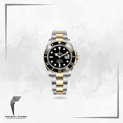 Rolex Submariner Date 41mm Two Tone Black Dial.