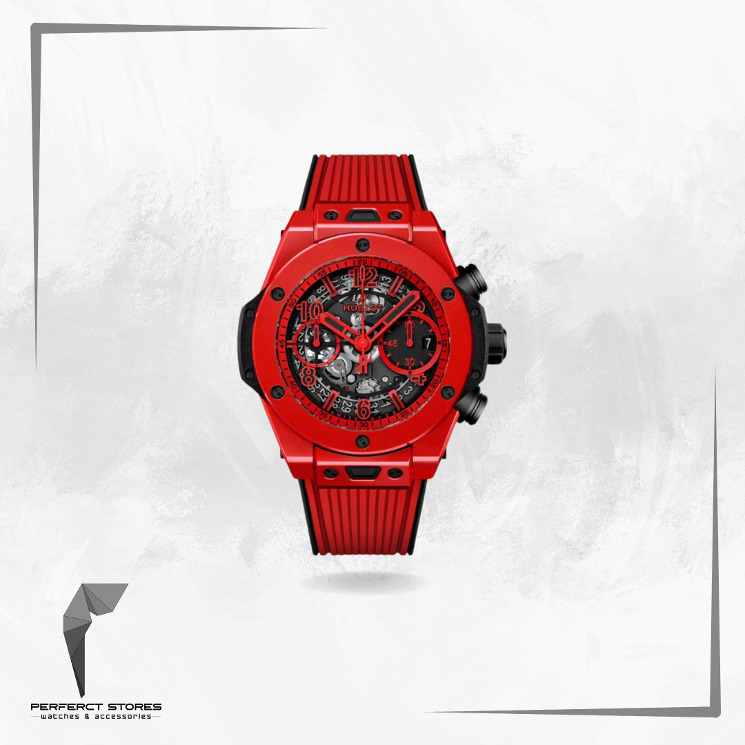 Hublot Watch Big Bang  Red Rubber Strap 44mm - Master Copy