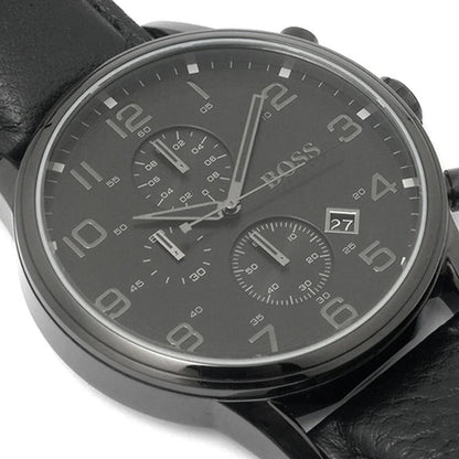 Hugo Boss 1512567 Black Leather Chronograph - Original