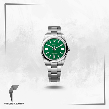 Rolex Oyster Perpetual  Stainless Steel Green Dial - Master Copy