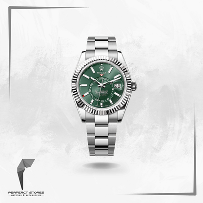 Rolex Sky-Dweller Stainless Steel Green Dial - Master Copy