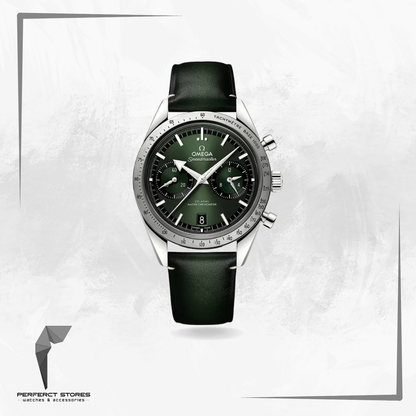 Omega Speedmaster '57 Co-Axial Master Chronometer green  dial leather - Master Copy