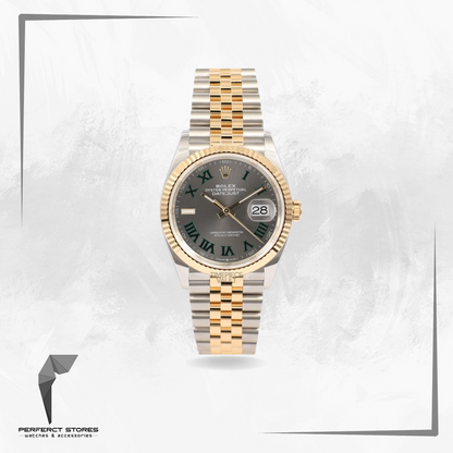 Rolex Datejust Yellow Gold & Steel Watch Fluted Jubilee - Master Copy