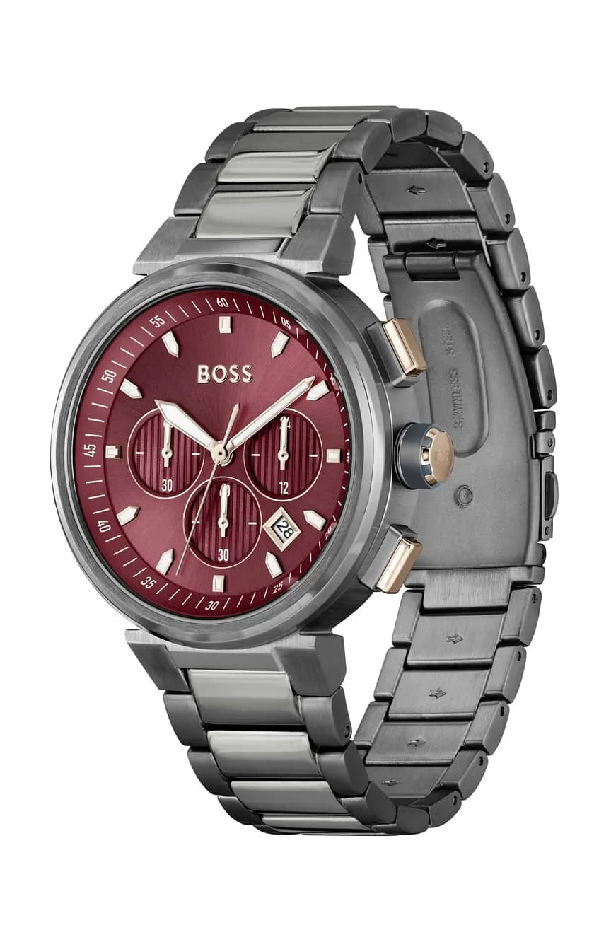 Original Hugo Boss Watch Burgandy 1514000