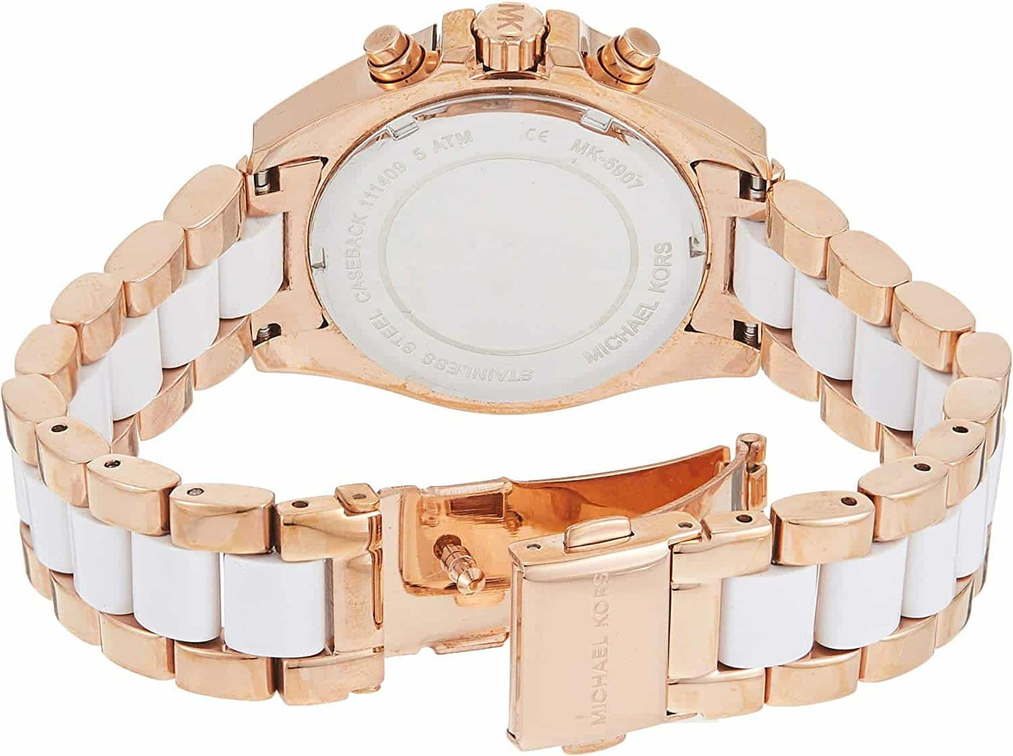 Michael Kors MK5907 Bradshaw Chronograph White Dial Ladies Watch