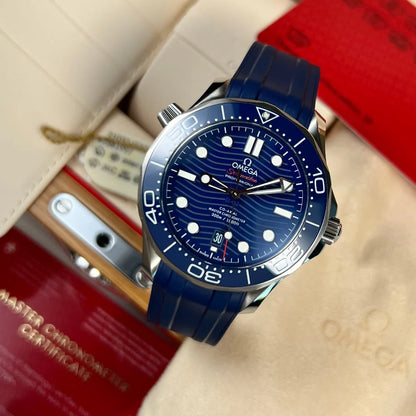 Omega Seamaster Diver 300 Co-Axil Master Chronometer Blue Dial - Master Copy