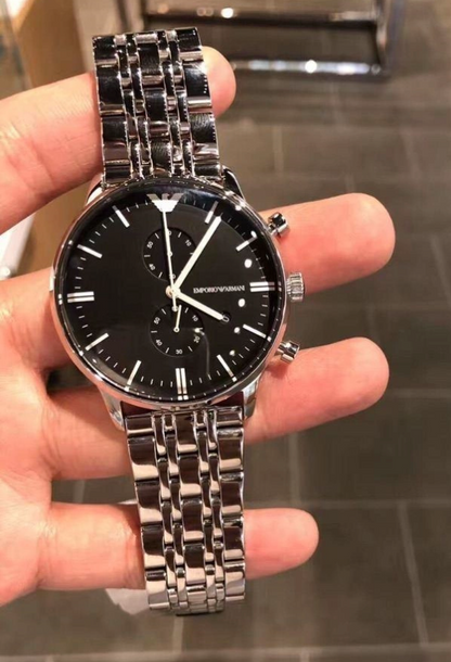 Emporio Armani Men's Chronograph Stainless Steel Watch AR0389 - Original