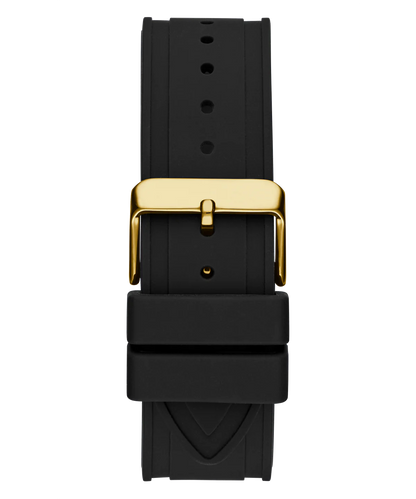 Guess W0263G1 Gold Tone Case Black Silicone Watch Men - Original