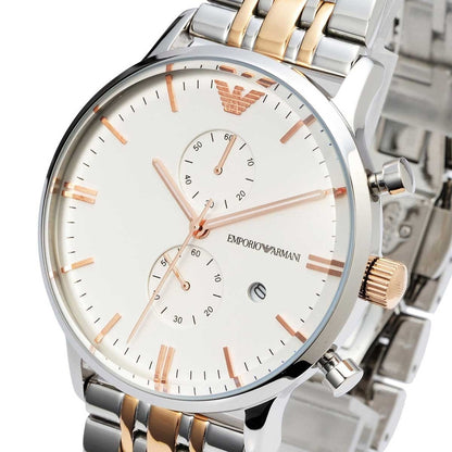 Emporio Armani Men's Chronograph Stainless Steel Watch AR0399 - Original