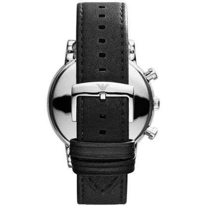 Emporio Armani Men's Chronograph Black Leather Watch AR1807 - Original