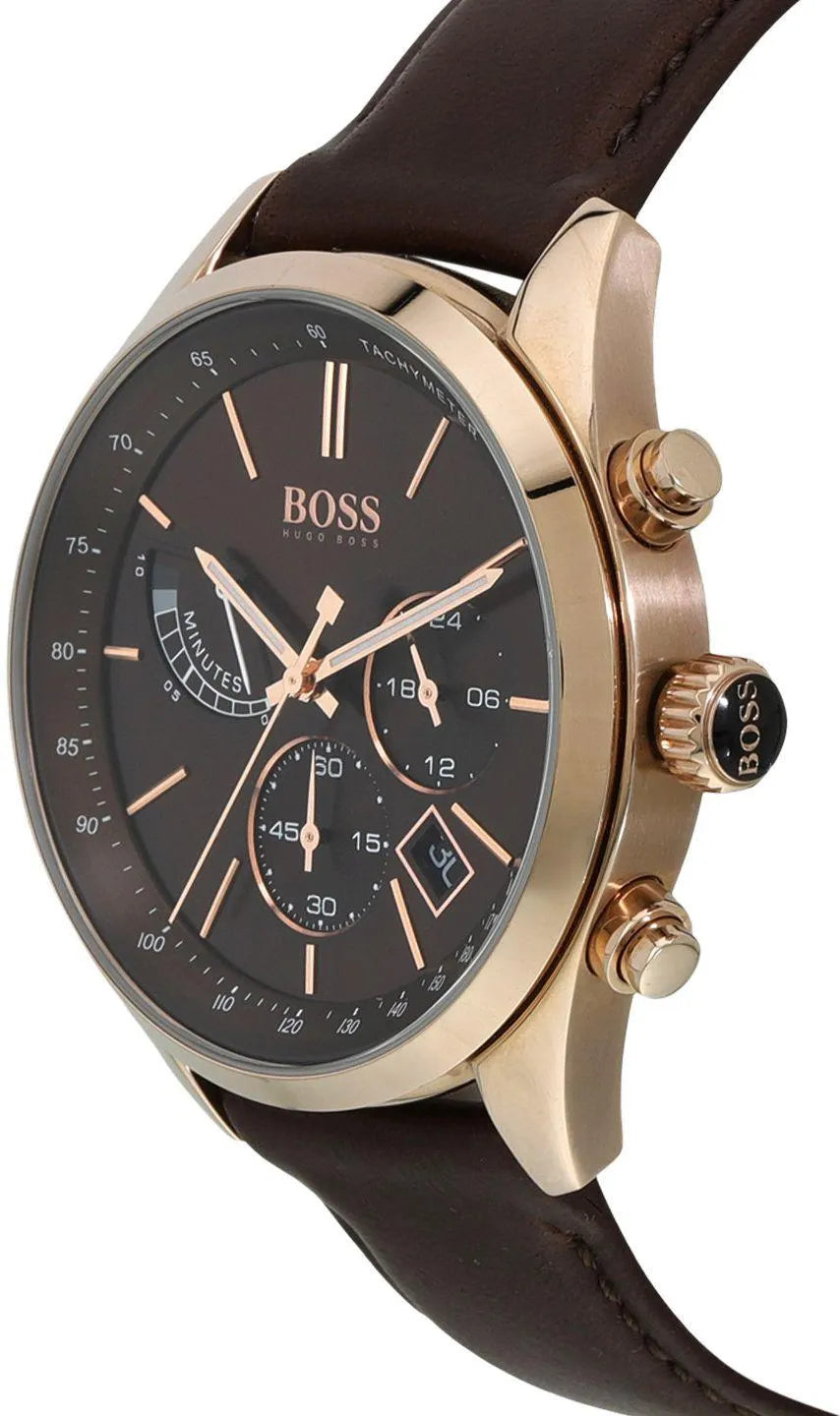 HUGO BOSS Men's Leather Analog Watch 1513605 - Original