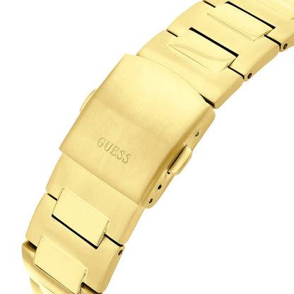 Guess Men's Watch Gold Tone Strap Black Dial Gold Tone Case GW0572G2