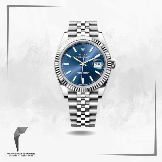 Perfect Quality Date_just Inspired by Rolex – Blue Luxury Edition