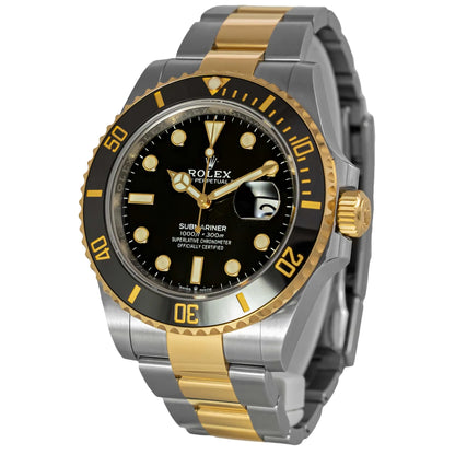 Rolex Submariner Date 41mm Two Tone Black Dial.