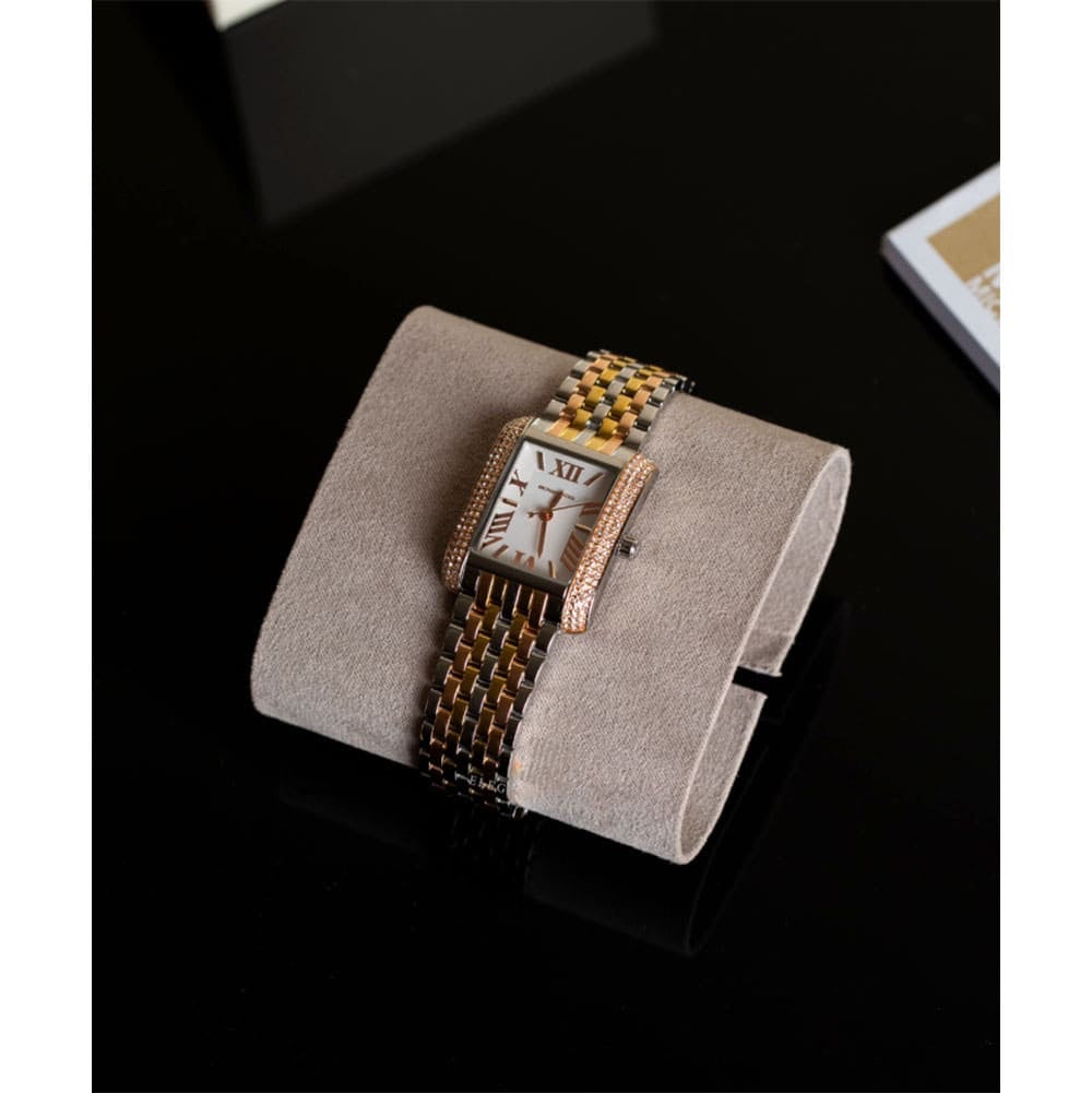 Michael Kors Emery Three-Hand Tri-Tone Stainless Steel Watch MK4744