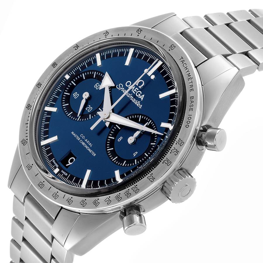 Omega Speedmaster 57 Broad Arrow Steel Mens Watch Blue Dial - Master Copy