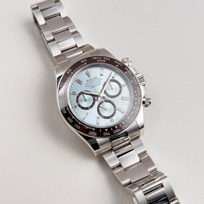 Rolex Daytona Ice Blue Baguette Dial (2024) - Master Copy