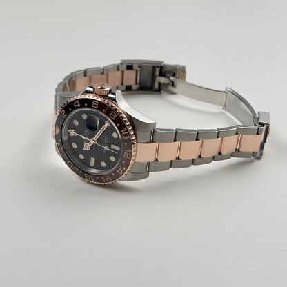 Rolex GMT-Master II 'Root Beer' Rose Gold Stainless Black Dial - Master Copy