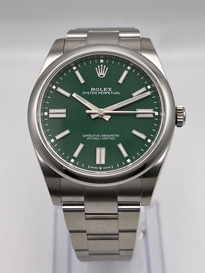 Rolex Oyster Perpetual  Stainless Steel Green Dial - Master Copy