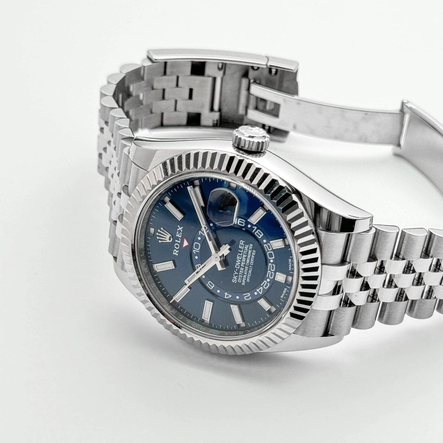 Rolex Sky-Dweller Stainless Steel Blue Dial Jubilee - Master Copy
