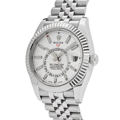 Rolex Sky-Dweller Stainless Steel White Dial Jubilee - Master Copy