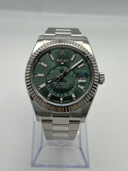 Rolex Sky-Dweller Stainless Steel Green Dial - Master Copy