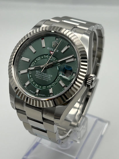 Rolex Sky-Dweller Stainless Steel Green Dial - Master Copy