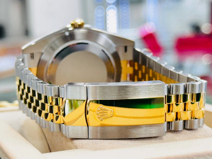 Rolex Date-Just Stainless Steel & gold Jubilee bracelet with Silver Dial - Master Copy
