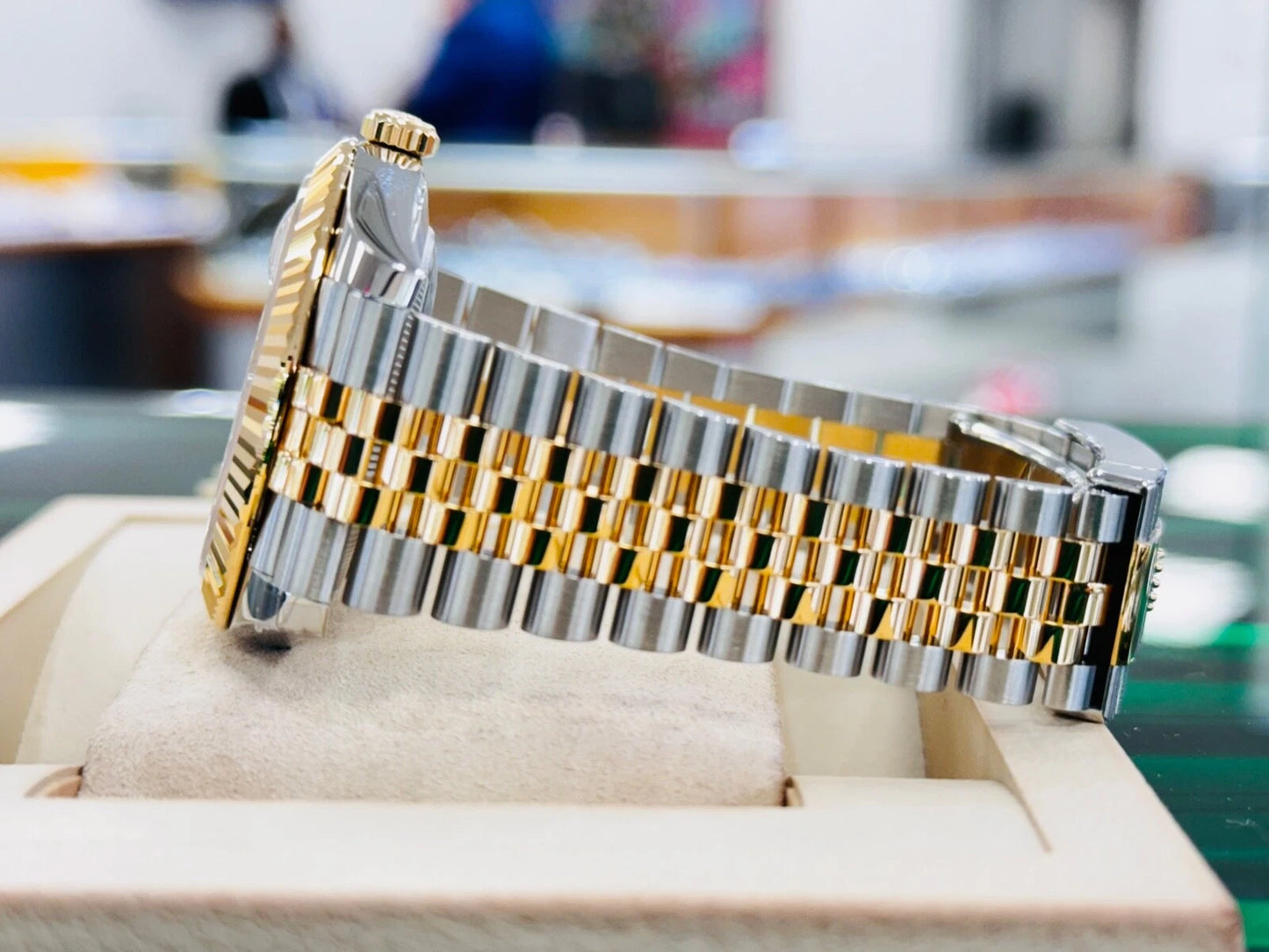 Rolex Date-Just Stainless Steel & gold Jubilee bracelet with Silver Dial - Master Copy